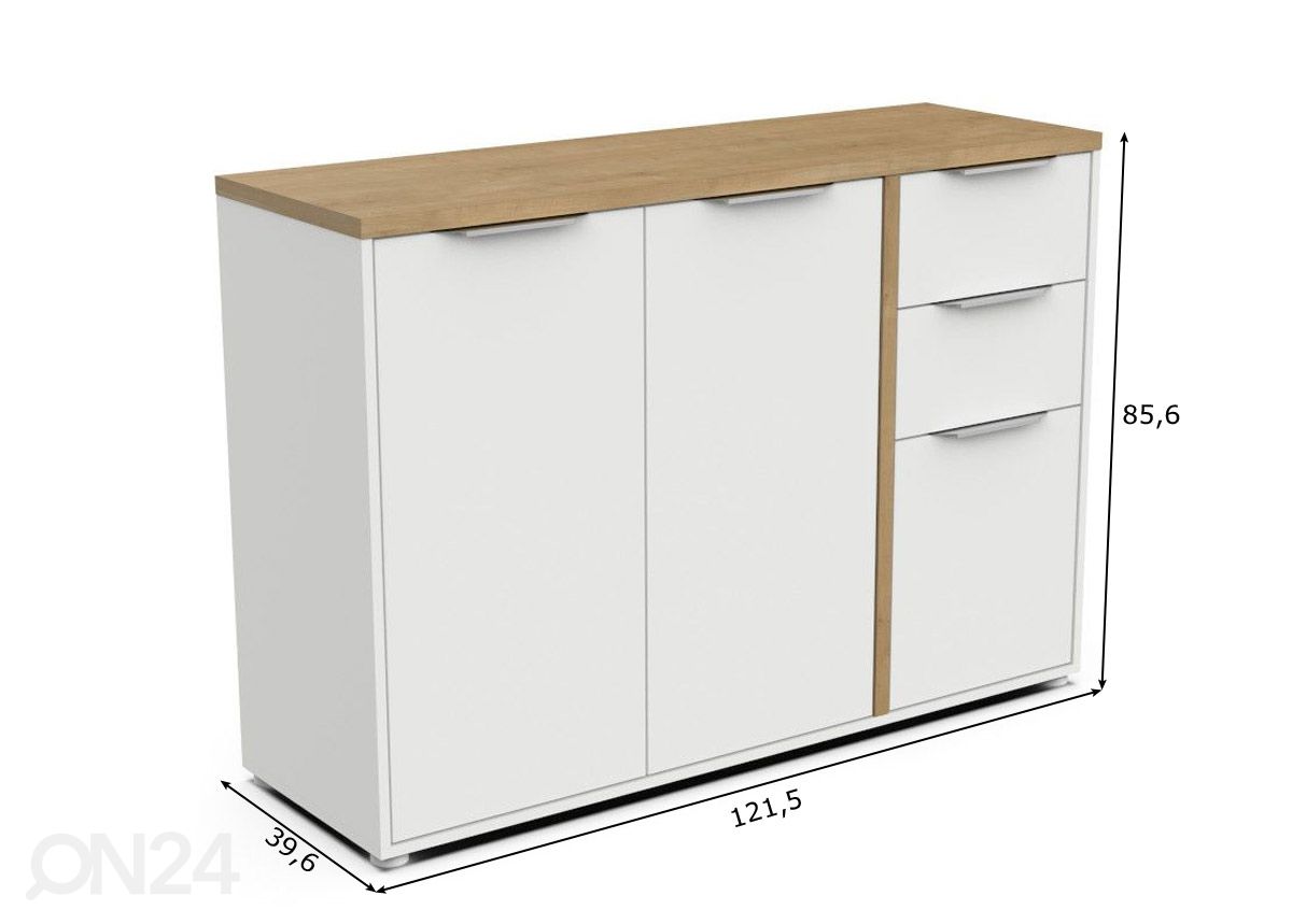 Lipasto Access 121,5 cm kuvasuurennos mitat