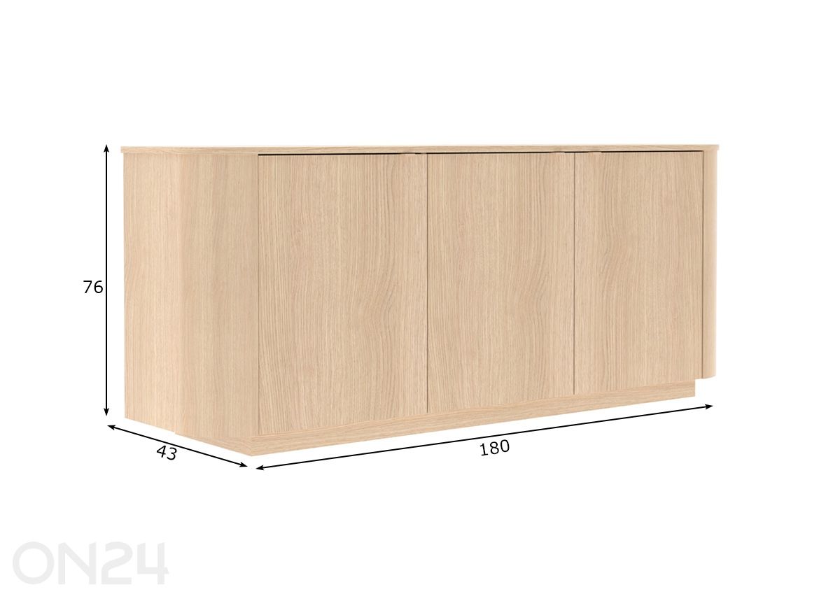 Lipasto Adriatico 180 cm kuvasuurennos mitat