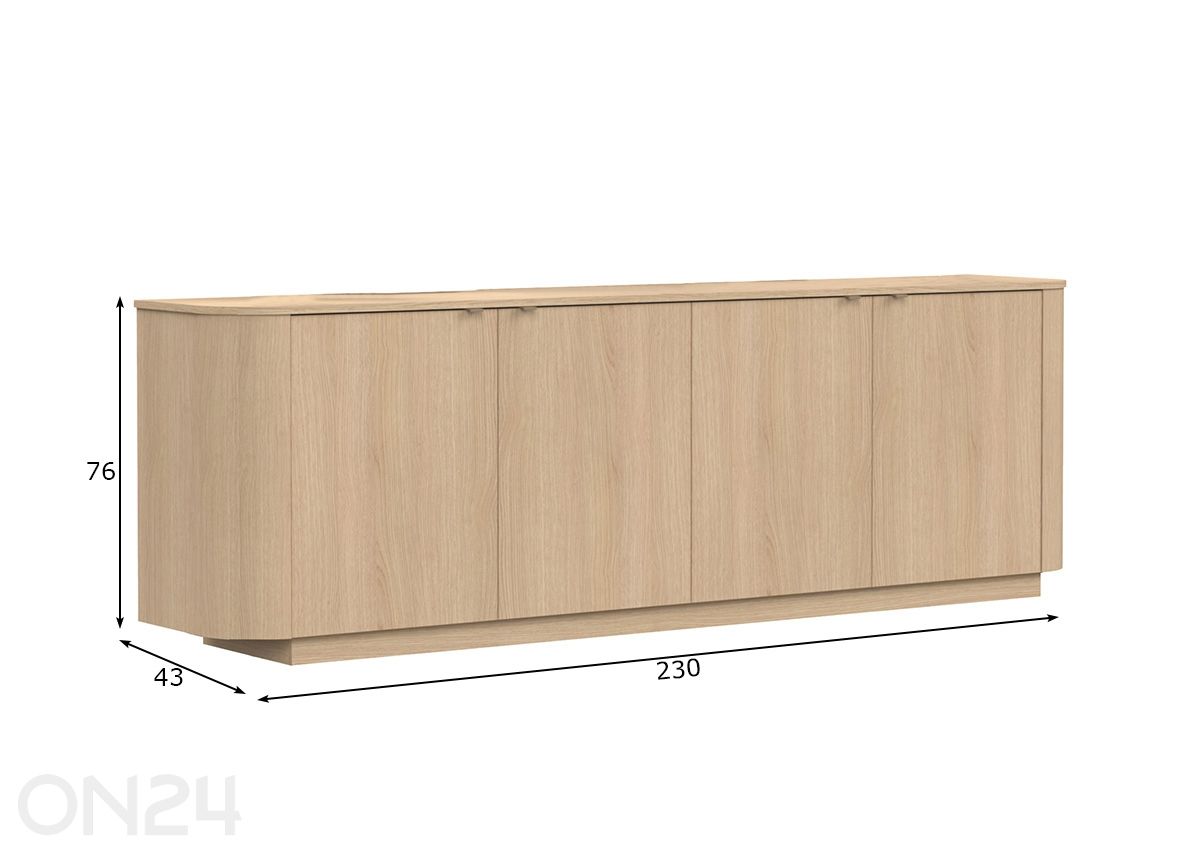 Lipasto Adriatico 230 cm kuvasuurennos mitat