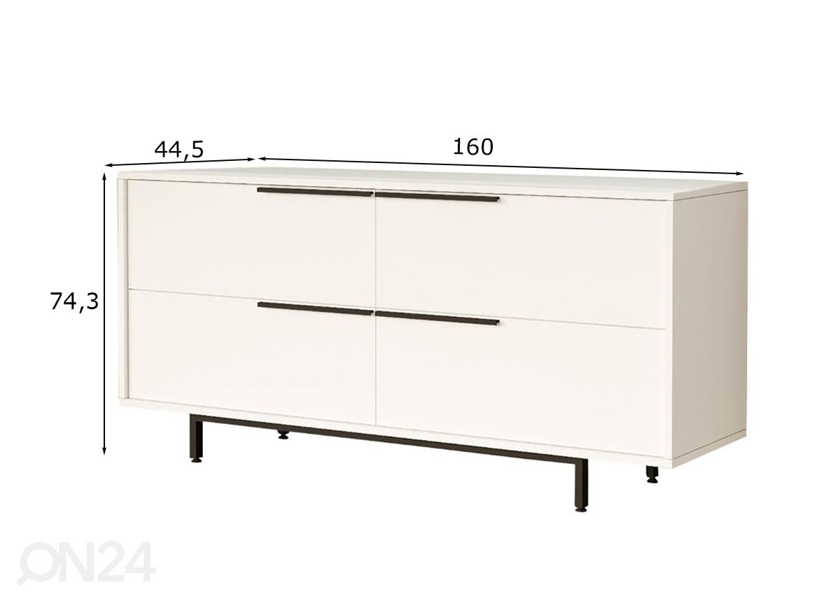 Lipasto Aimi 160 cm kuvasuurennos mitat