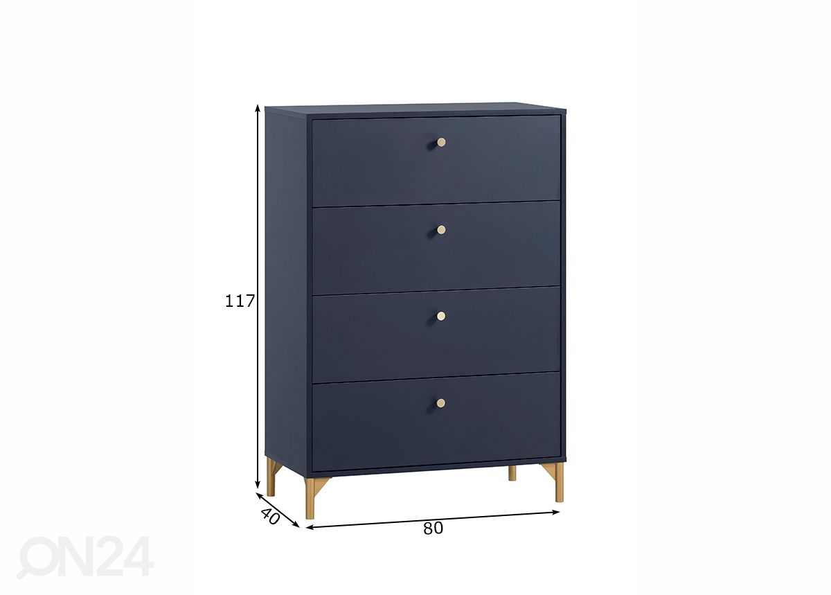 Lipasto Alfa 80 cm kuvasuurennos mitat