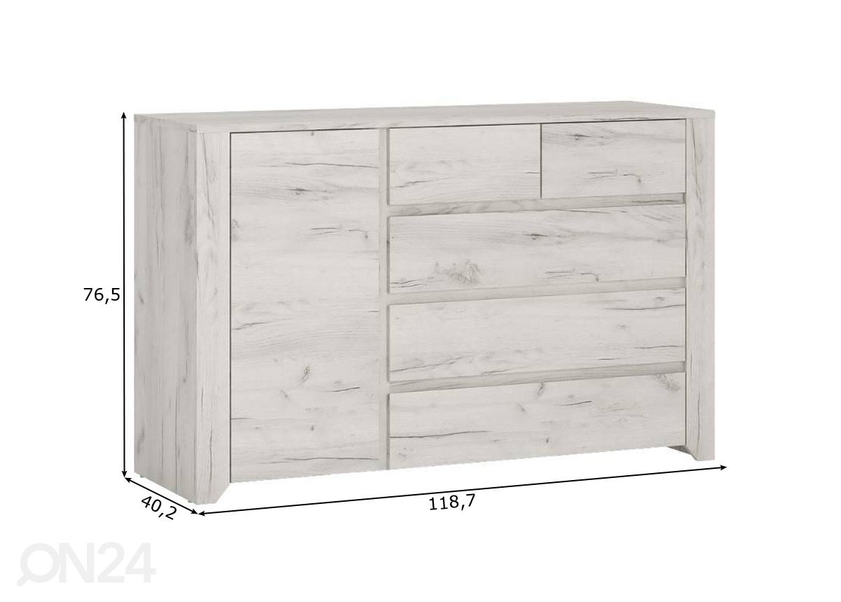 Lipasto Angel 119 cm kuvasuurennos mitat