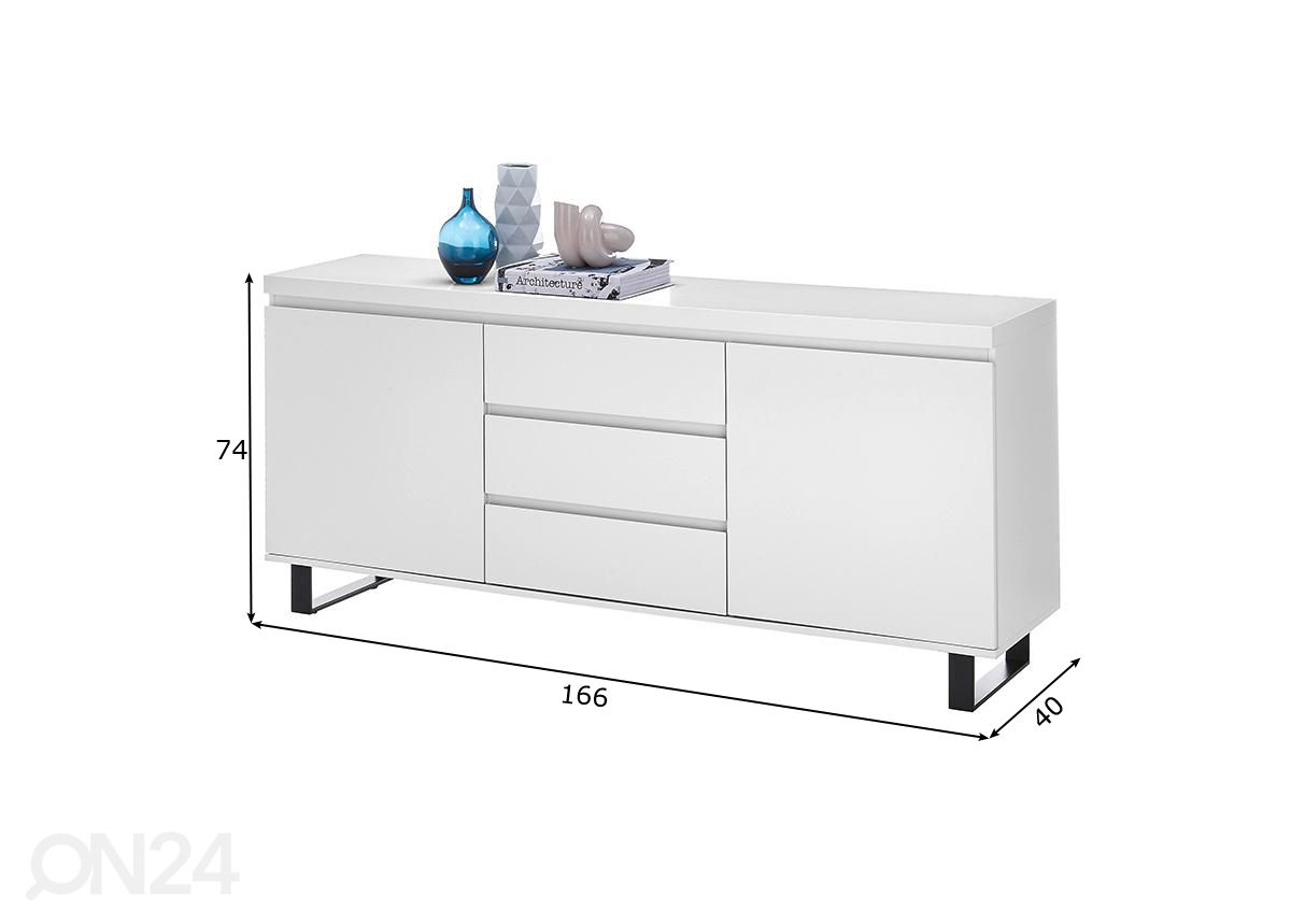 Lipasto Austin 166 cm kuvasuurennos mitat
