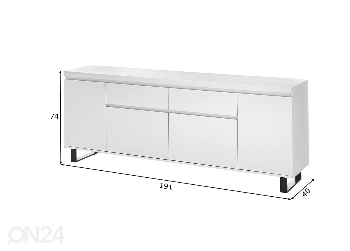Lipasto Austin 191 cm kuvasuurennos mitat