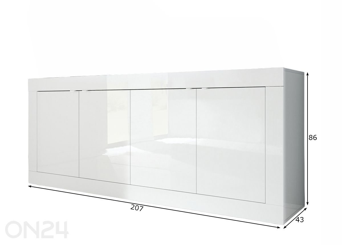 Lipasto Basic 207 cm kuvasuurennos mitat