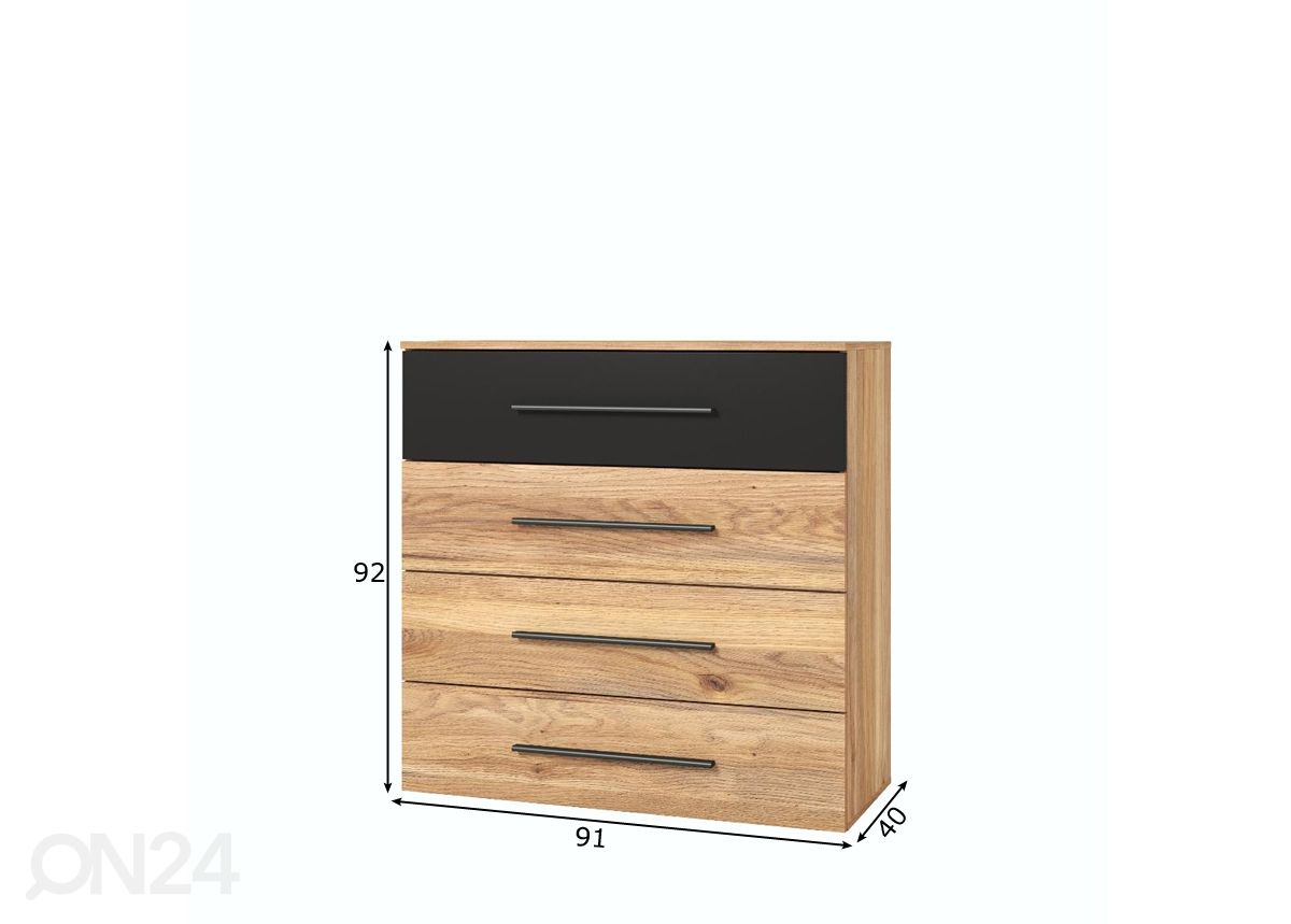 Lipasto Betty 91 cm kuvasuurennos mitat