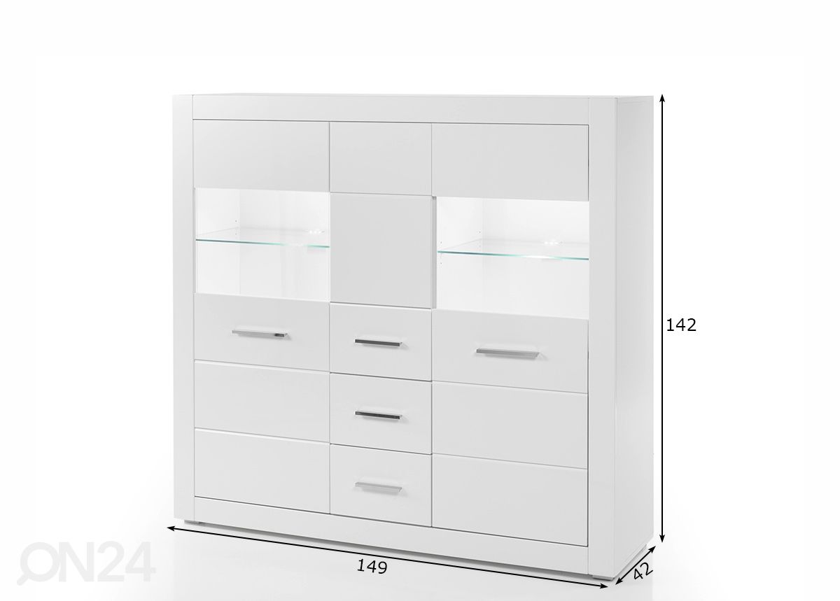 Lipasto Bianco kuvasuurennos mitat