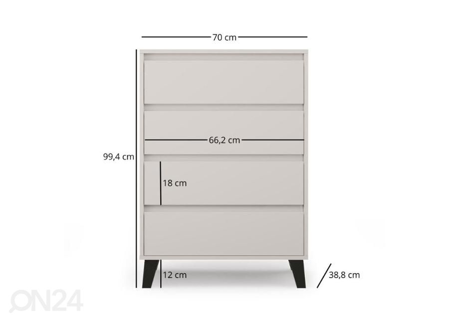 Lipasto Borg 70 cm kuvasuurennos mitat