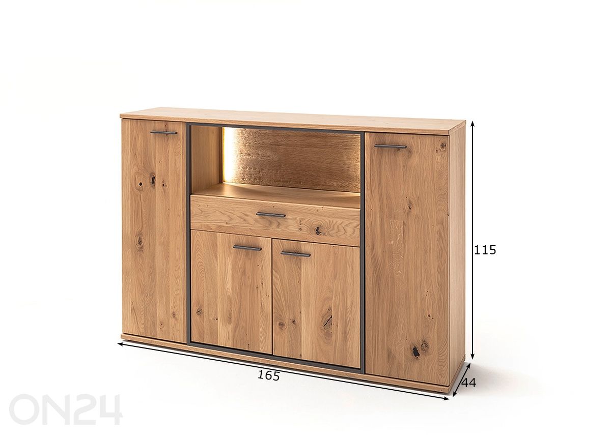 Lipasto Campinas 165 cm kuvasuurennos mitat