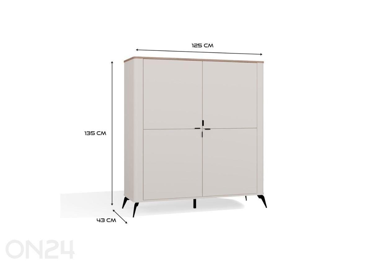 Lipasto Castello 125 cm kuvasuurennos mitat