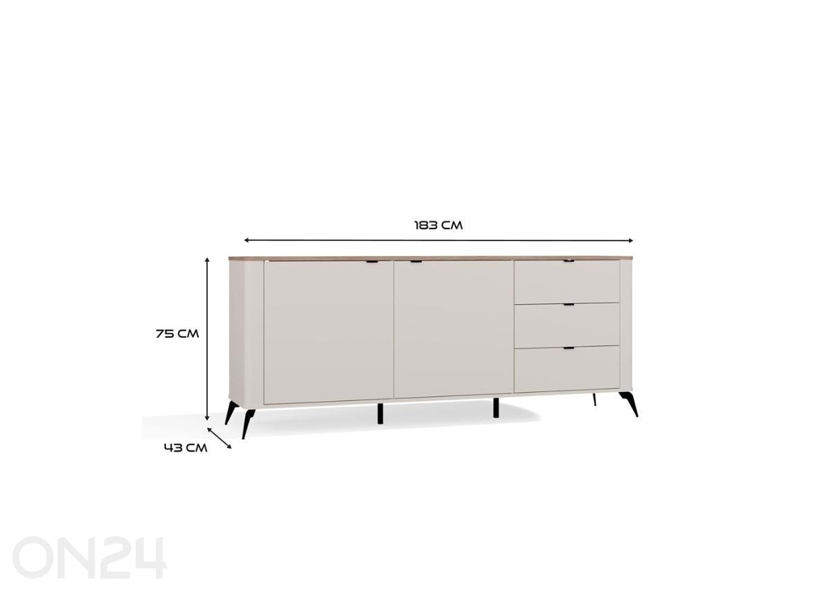 Lipasto Castello 183 cm kuvasuurennos mitat