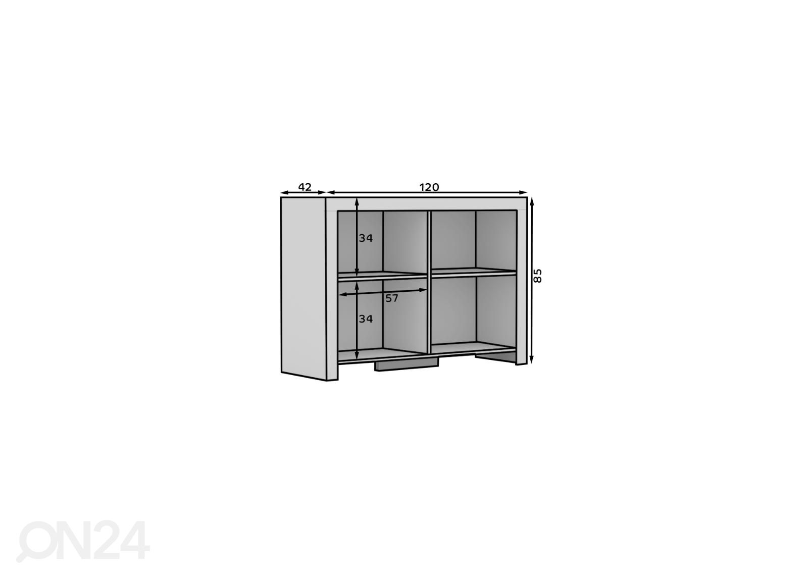 Lipasto Cely 120 cm kuvasuurennos mitat