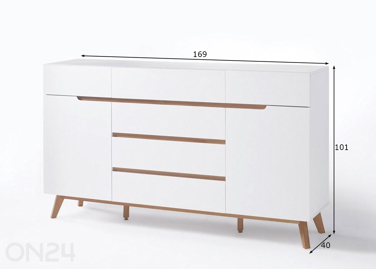 Lipasto Cervo 169 cm kuvasuurennos mitat