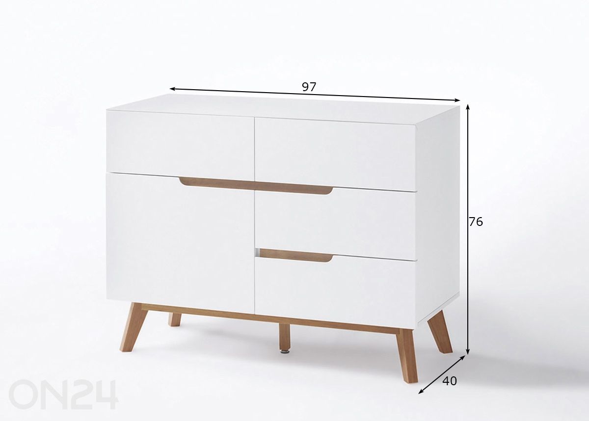 Lipasto Cervo 97 cm kuvasuurennos mitat