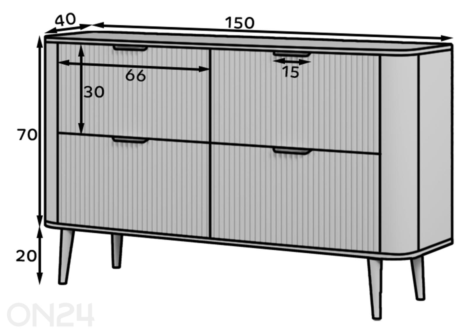 Lipasto Chavelle kuvasuurennos mitat
