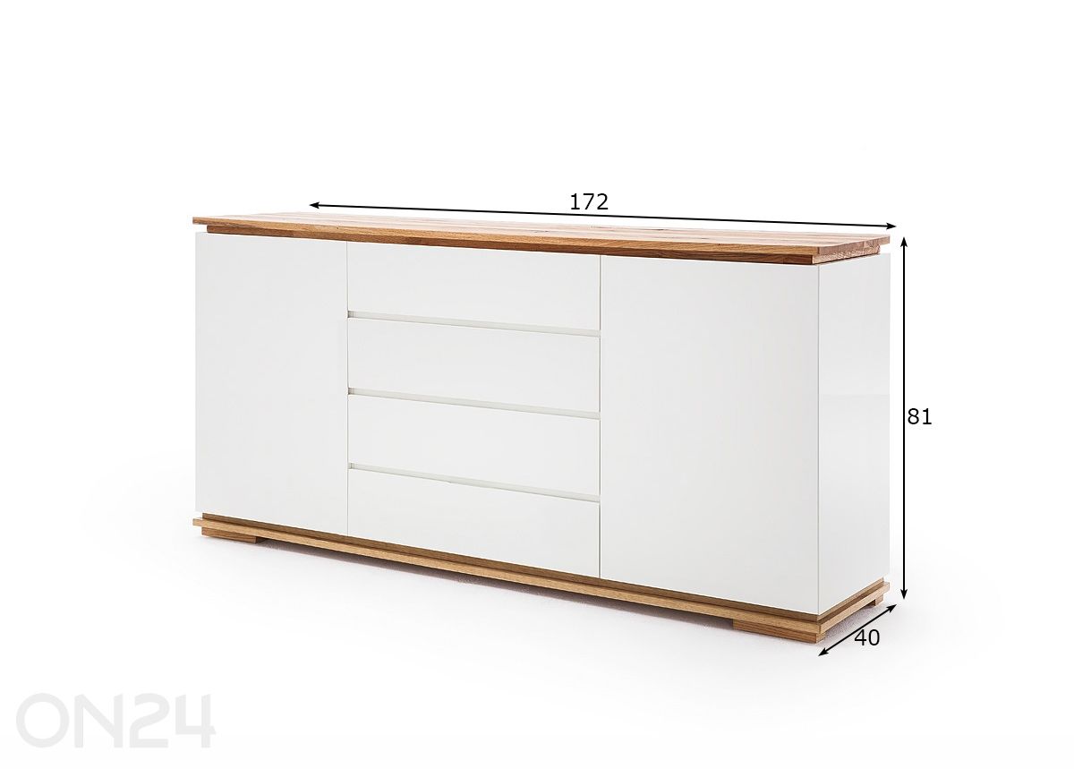 Lipasto Chiaro 172 cm kuvasuurennos mitat