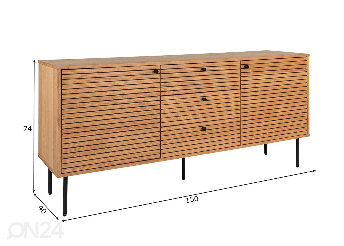 Lipasto Chiba 150 cm kuvasuurennos mitat