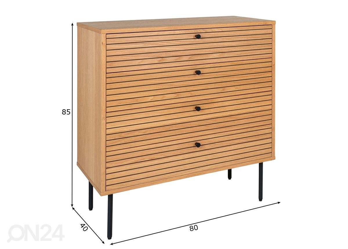 Lipasto Chiba 80 cm kuvasuurennos mitat