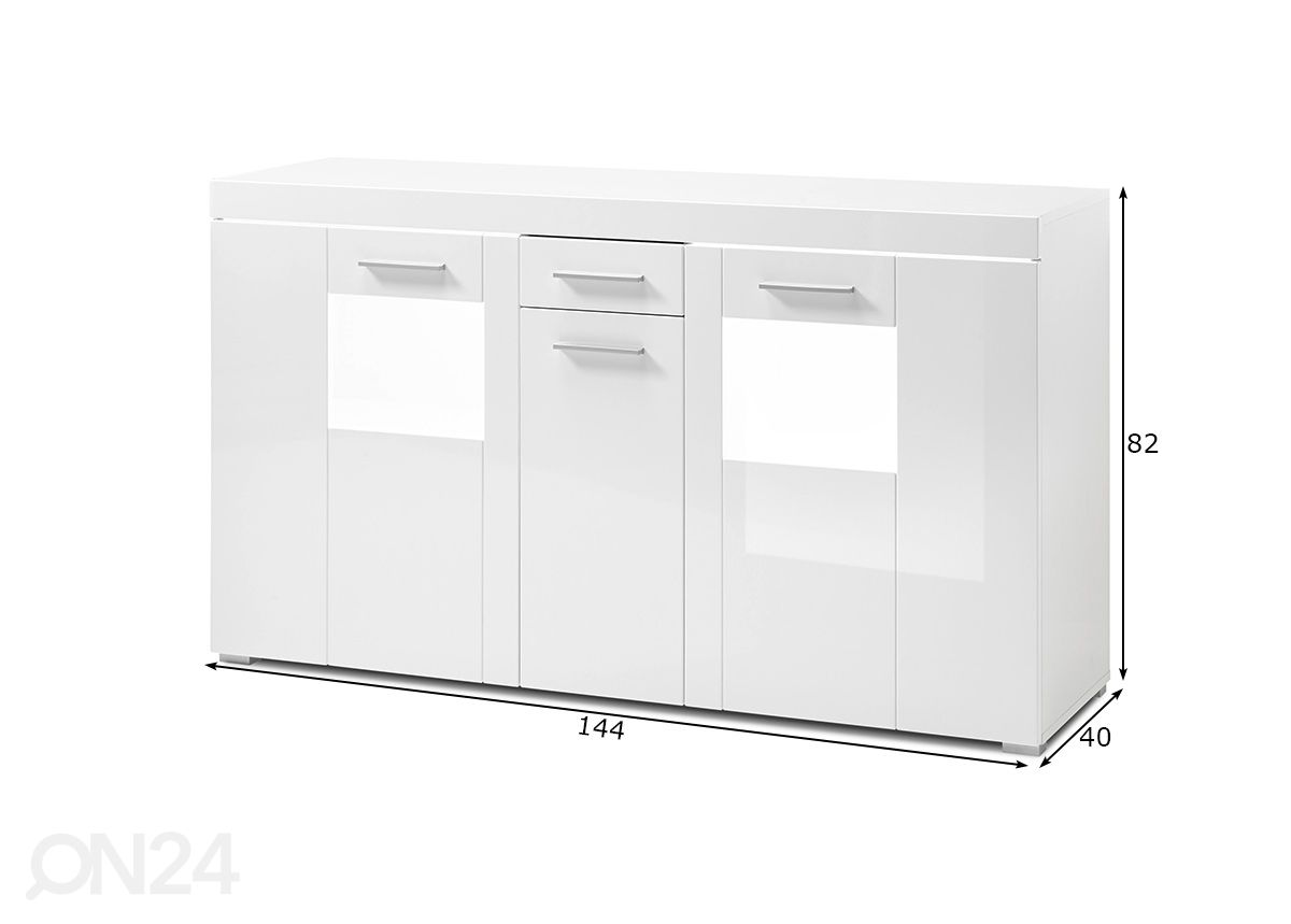 Lipasto Corado 144 cm kuvasuurennos mitat