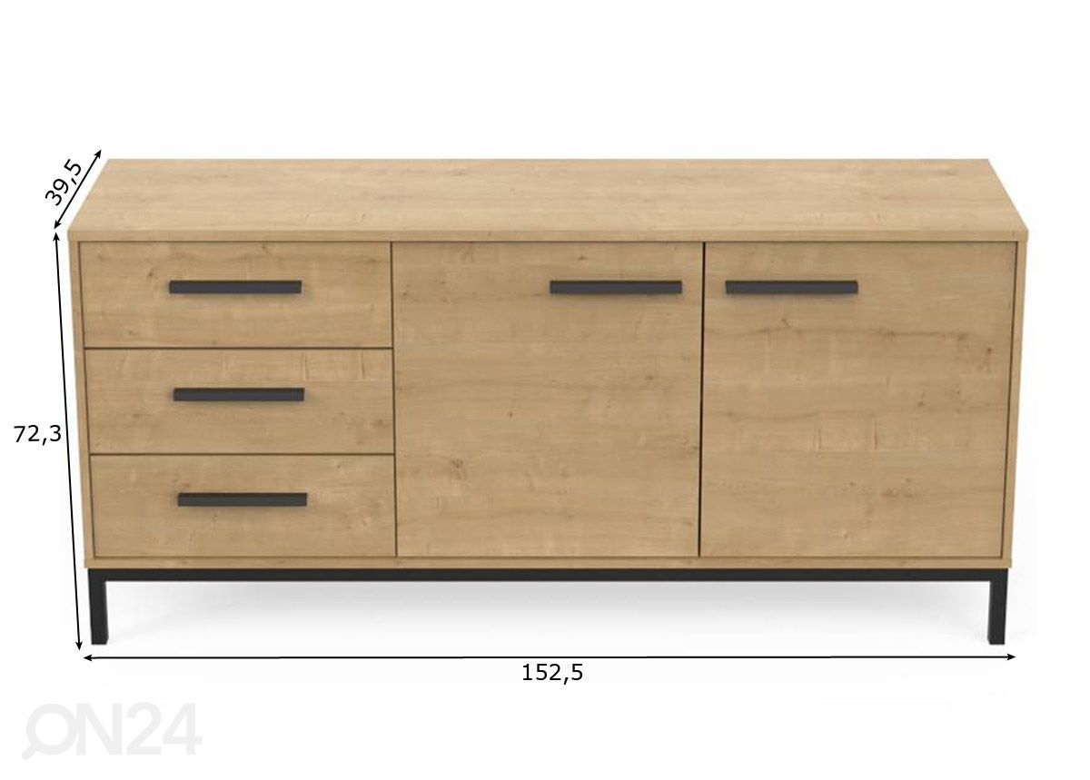 Lipasto Craft 152 cm kuvasuurennos mitat