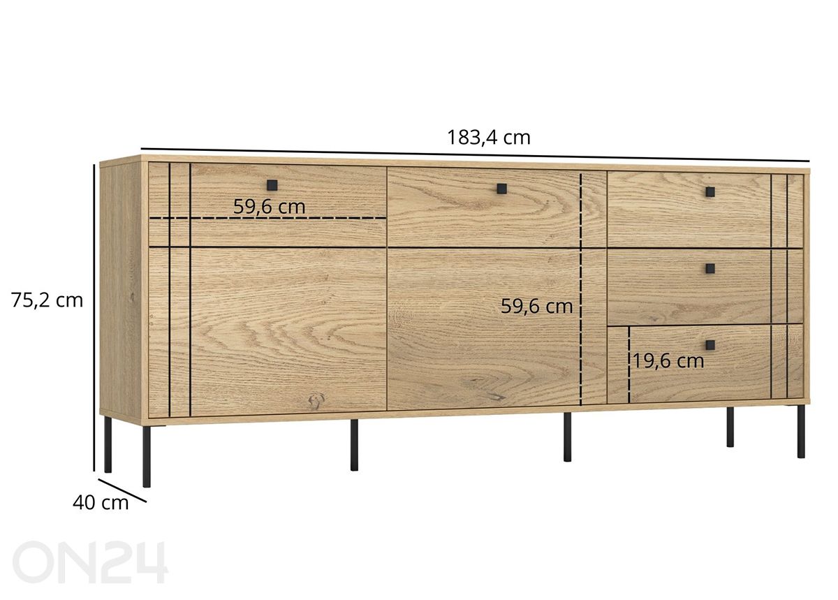 Lipasto Cross Line kuvasuurennos mitat