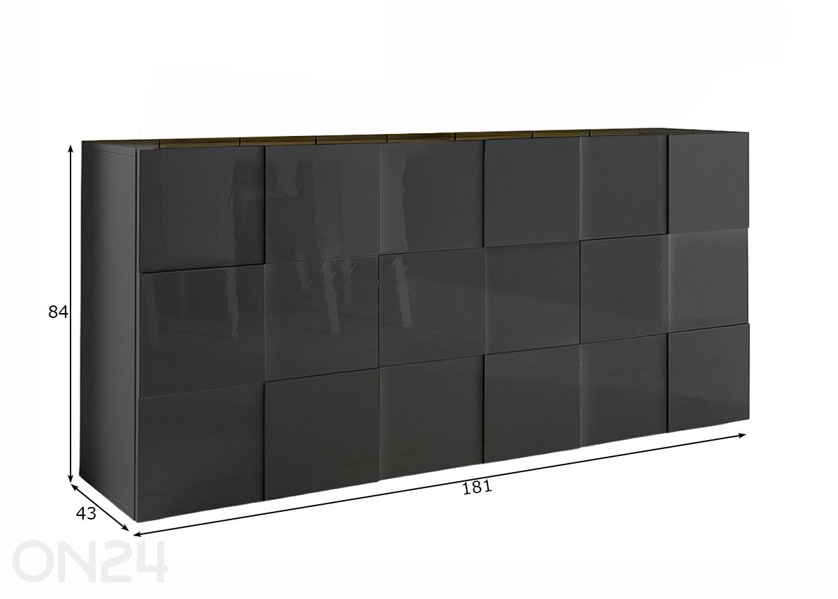 Lipasto Dama 181 cm kuvasuurennos mitat