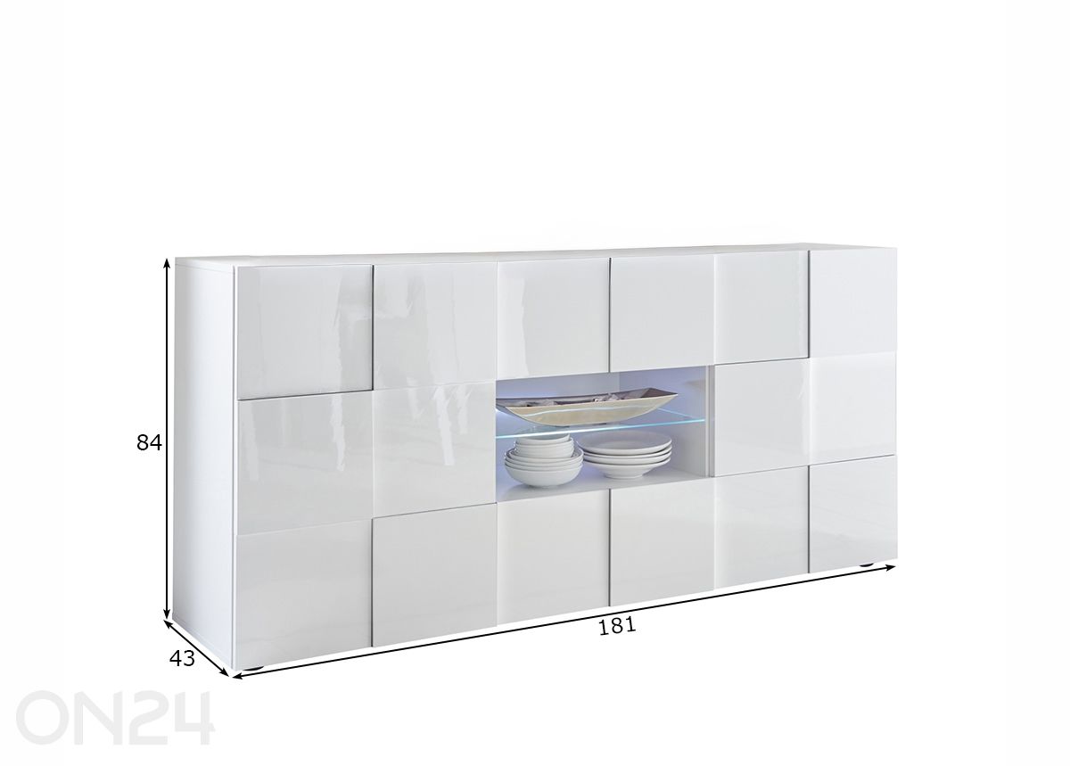 Lipasto Dama 181 cm kuvasuurennos mitat