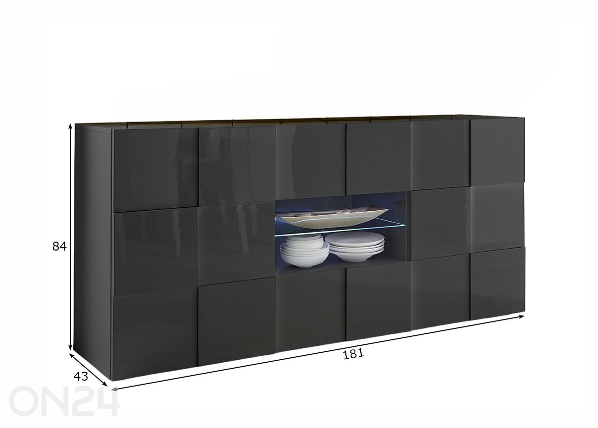 Lipasto Dama 181 cm kuvasuurennos mitat