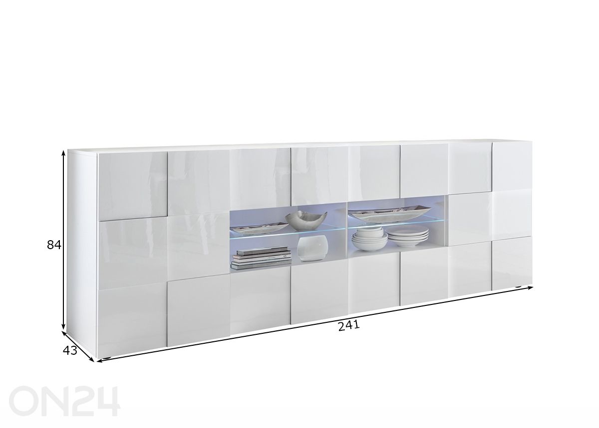 Lipasto Dama 241 cm kuvasuurennos mitat