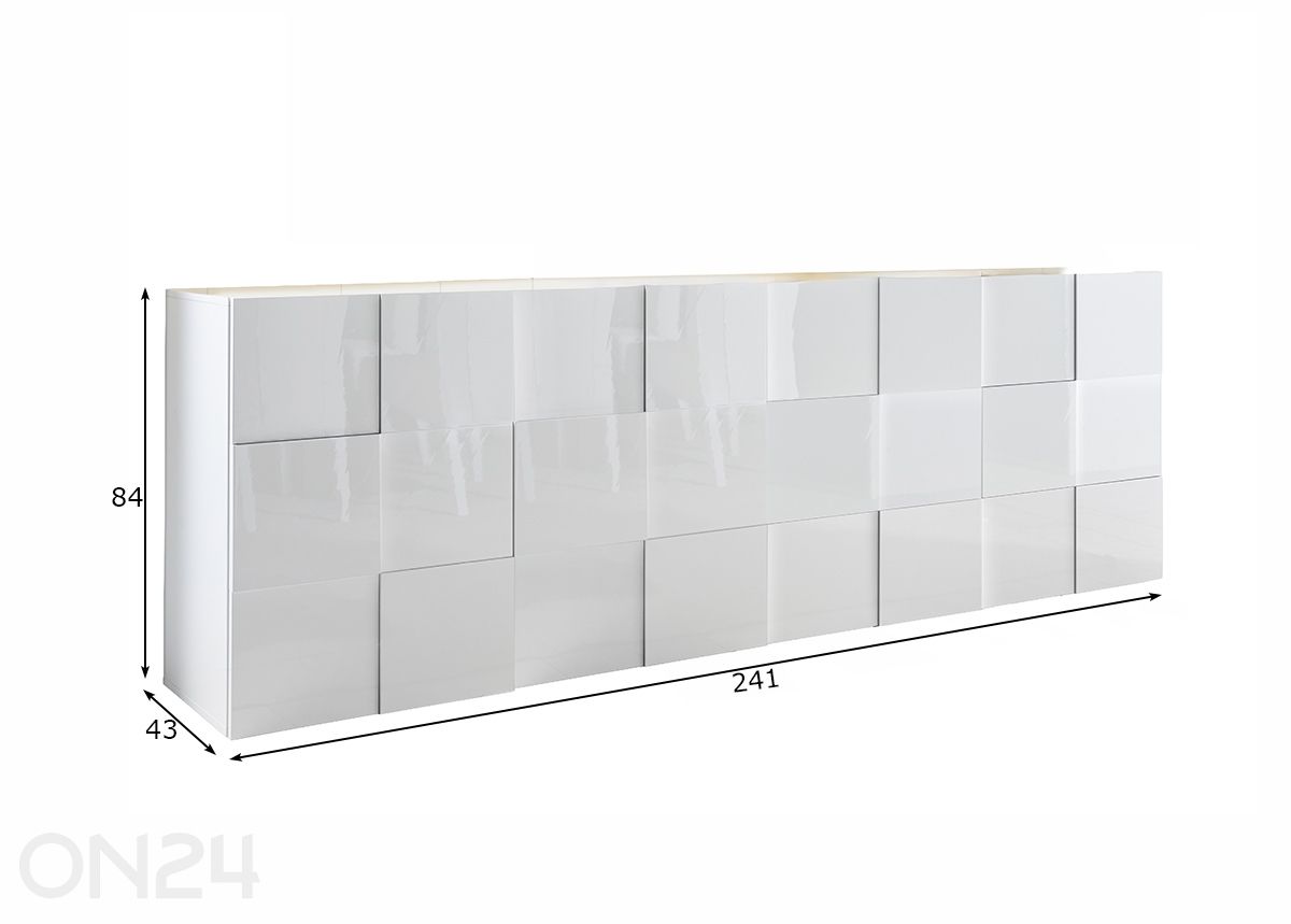 Lipasto Dama 241 cm kuvasuurennos mitat