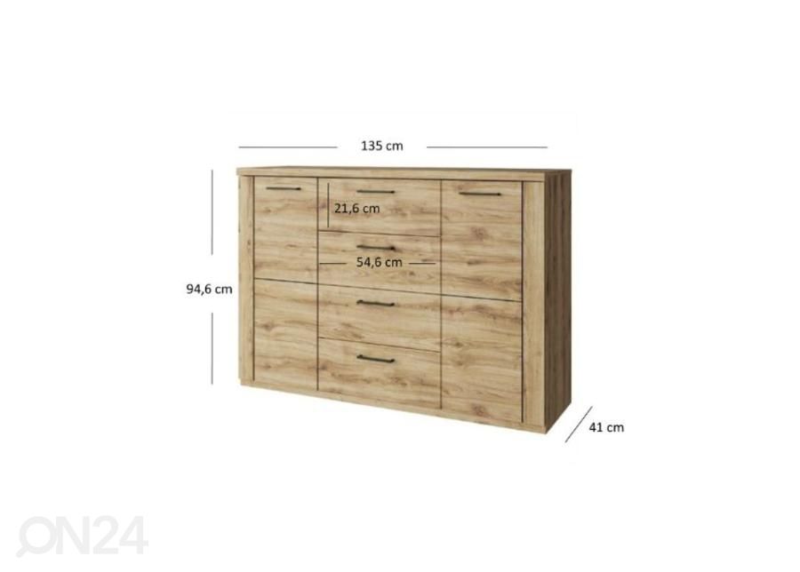 Lipasto Doorset 135 cm kuvasuurennos mitat