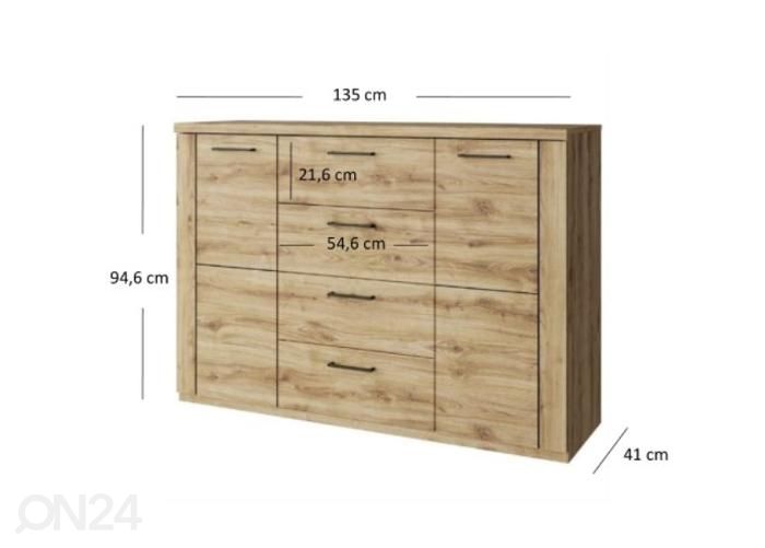 Lipasto Dooset 135 cm kuvasuurennos mitat