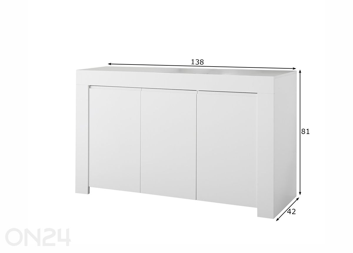 Lipasto Firenze 138 cm kuvasuurennos mitat