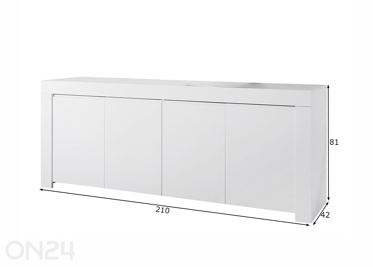 Lipasto Firenze 210 cm kuvasuurennos mitat