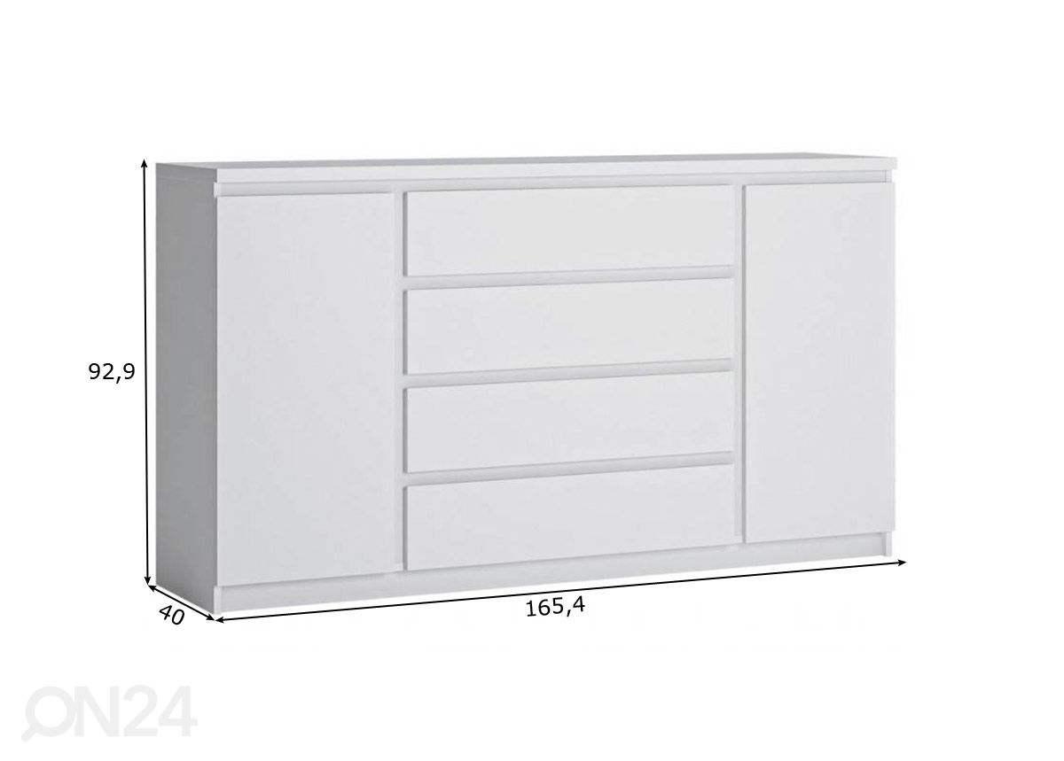 Lipasto Fribo 165,4 cm kuvasuurennos mitat