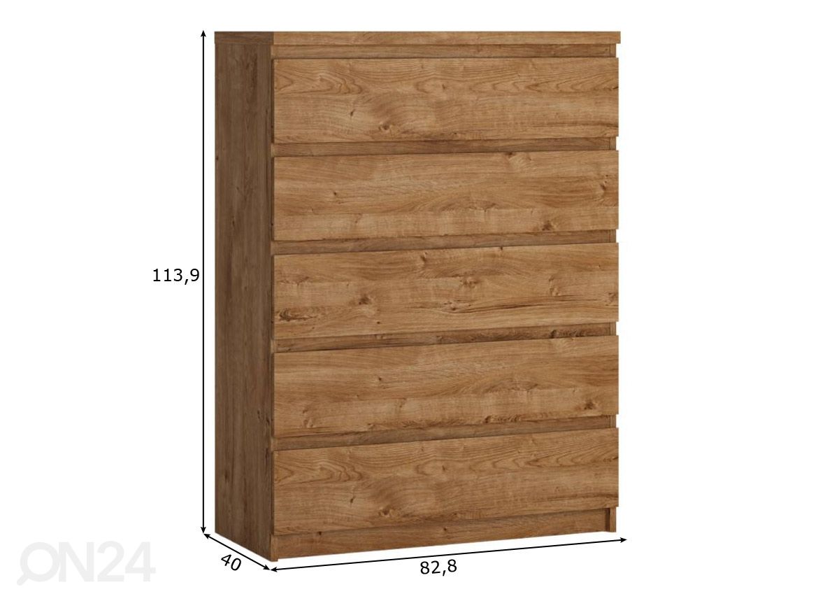 Lipasto Fribo 82,8 cm kuvasuurennos mitat