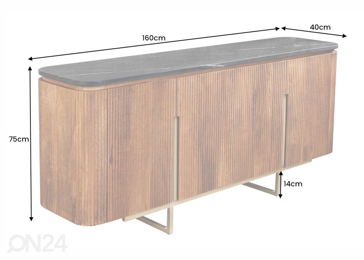 Lipasto Gatsby 160 cm kuvasuurennos mitat