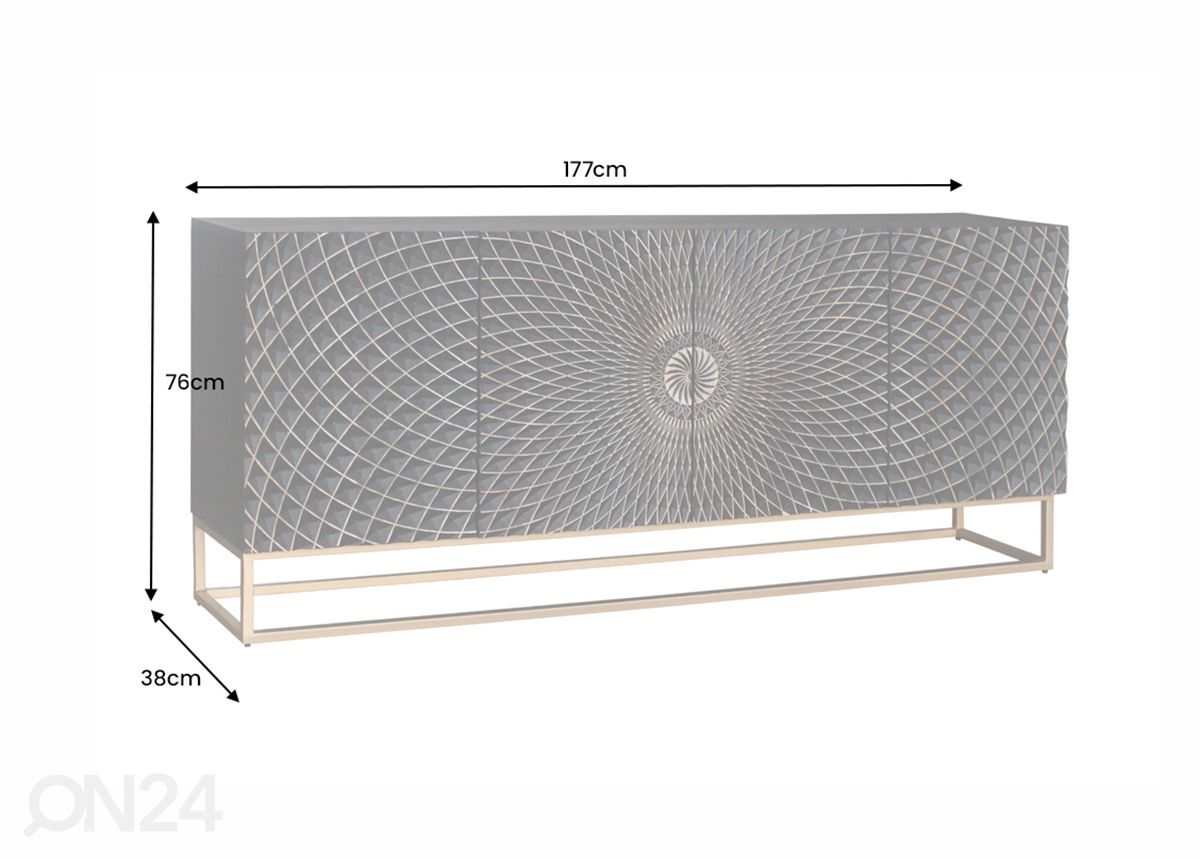 Lipasto Illusion 177 cm kuvasuurennos mitat
