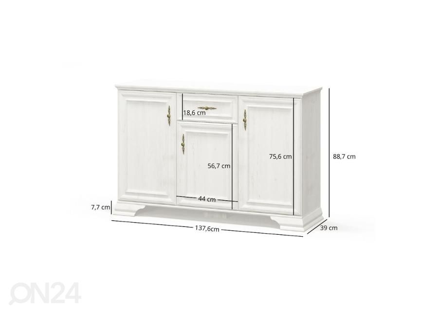 Lipasto Irys 137 cm kuvasuurennos mitat