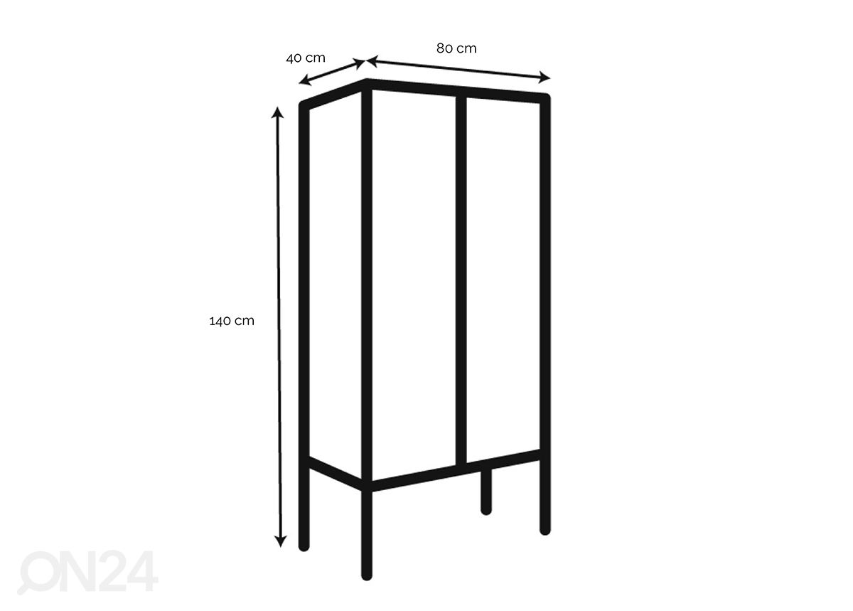 Lipasto Jever 80 cm kuvasuurennos mitat
