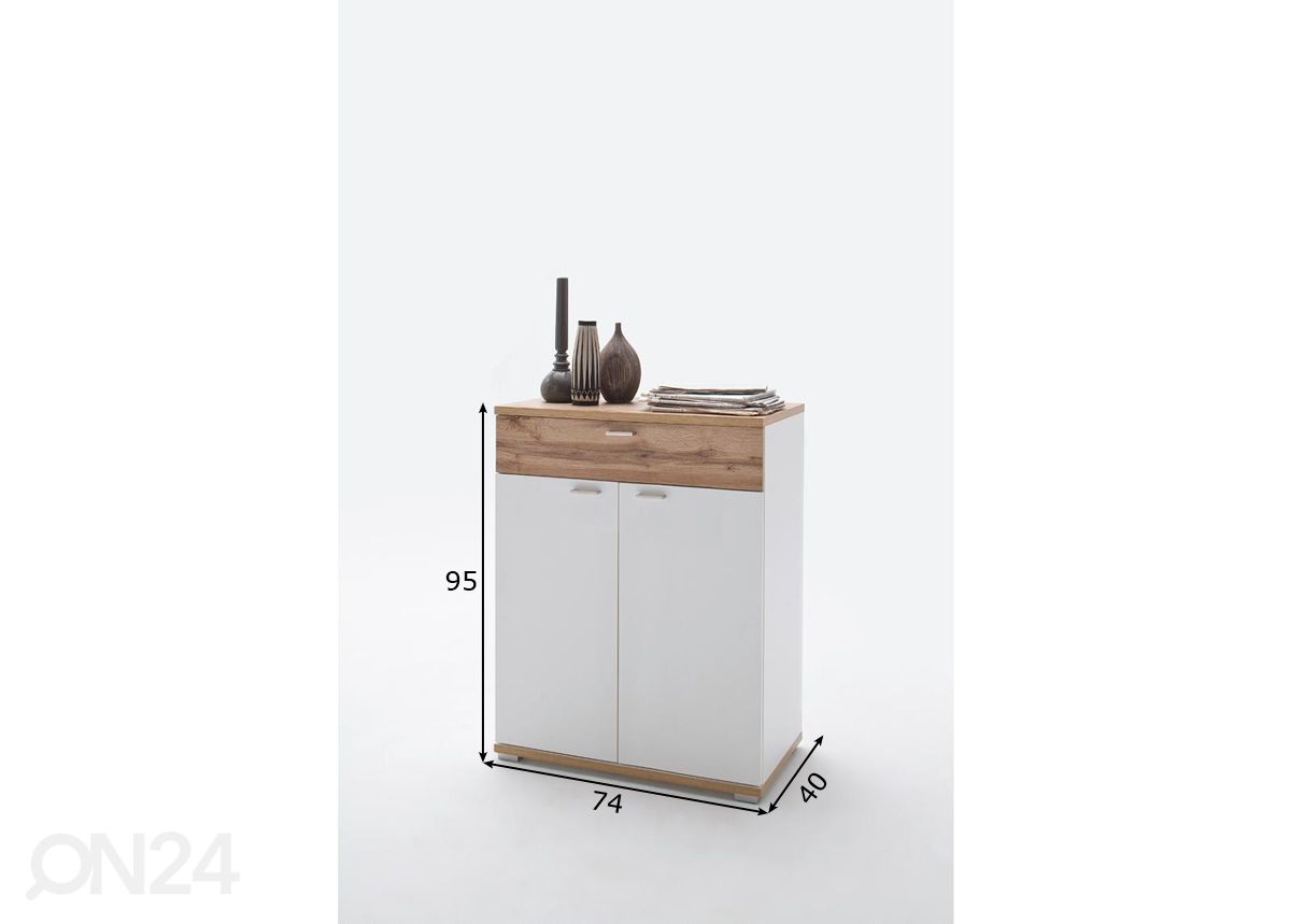 Lipasto / kenkäkaappi Nia 74 cm kuvasuurennos mitat