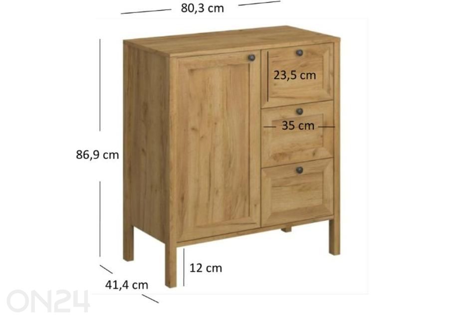 Lipasto Klark 80,3 cm kuvasuurennos mitat