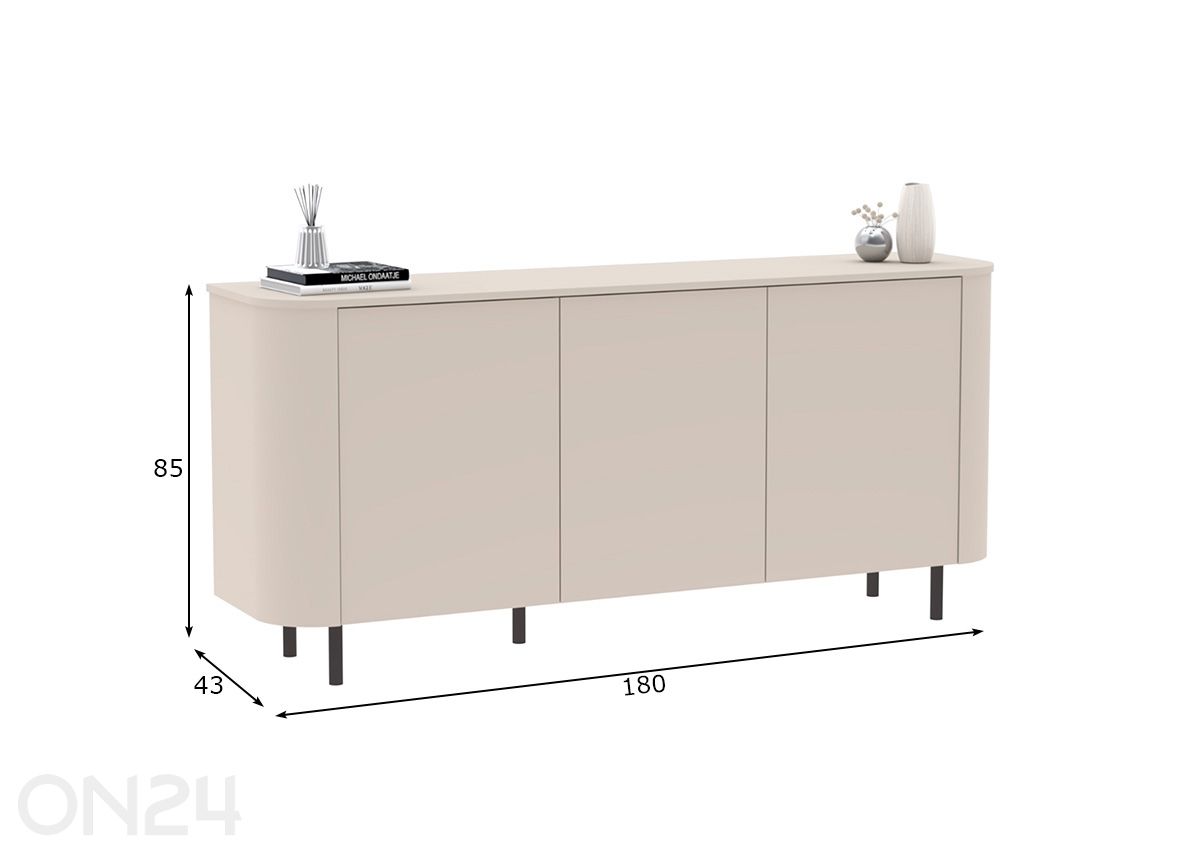 Lipasto Lido 180 cm kuvasuurennos mitat