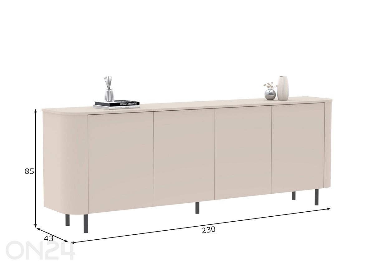 Lipasto Lido 230 cm kuvasuurennos mitat