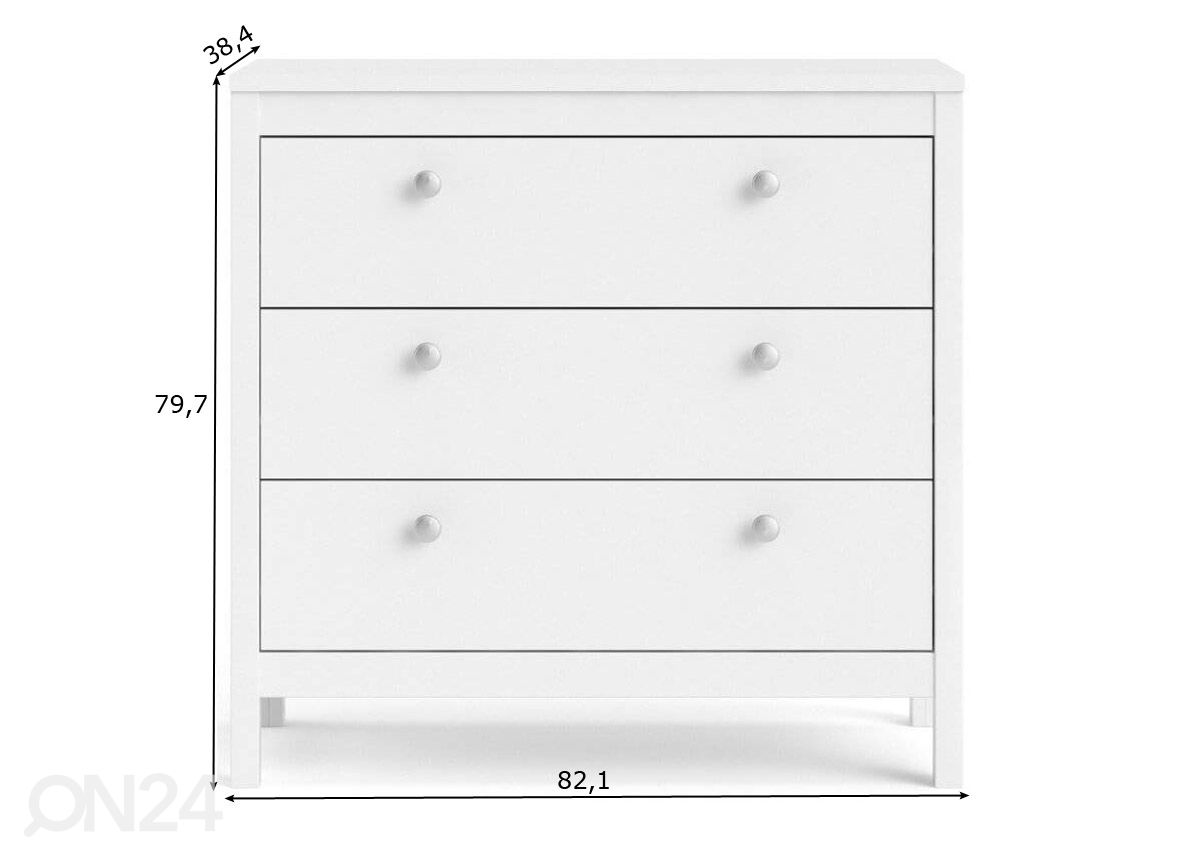 Lipasto Madrid 82 cm kuvasuurennos mitat