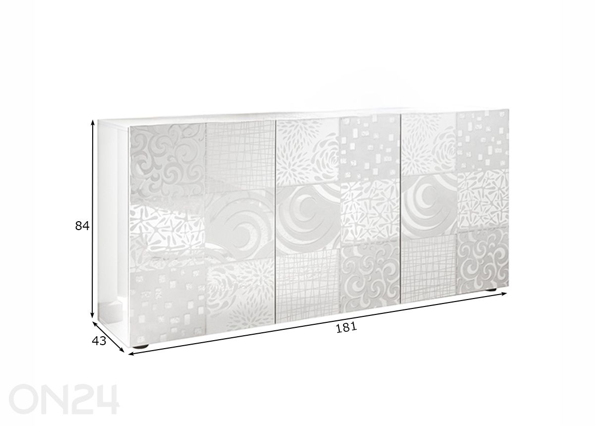 Lipasto Miro 181 cm kuvasuurennos mitat