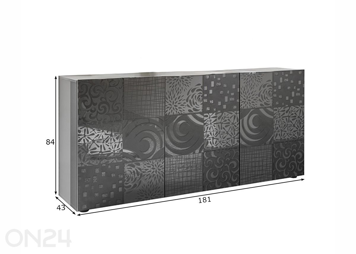 Lipasto Miro 181 cm kuvasuurennos mitat