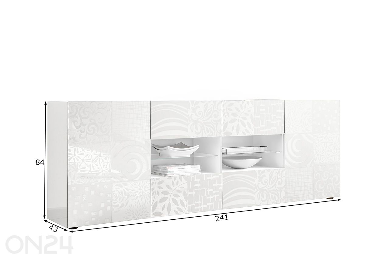 Lipasto Miro 241 cm kuvasuurennos mitat