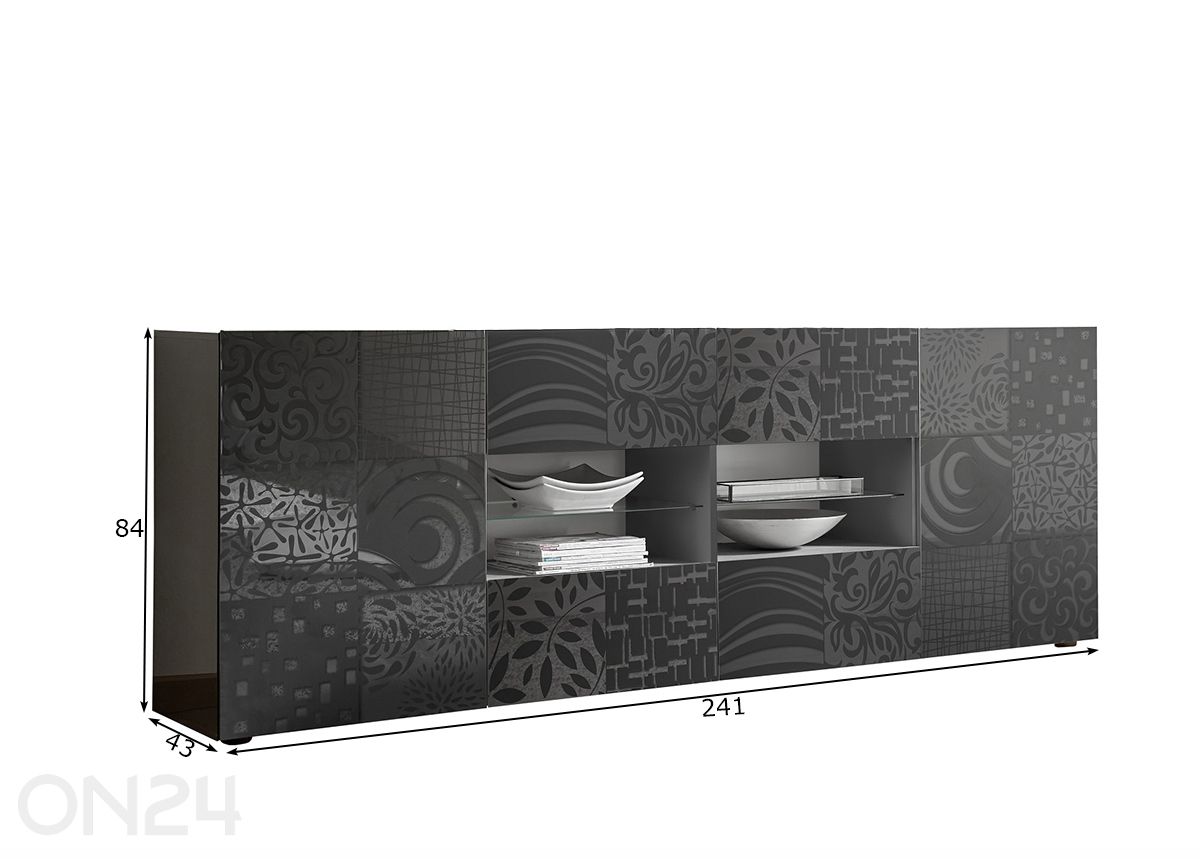 Lipasto Miro 241 cm kuvasuurennos mitat