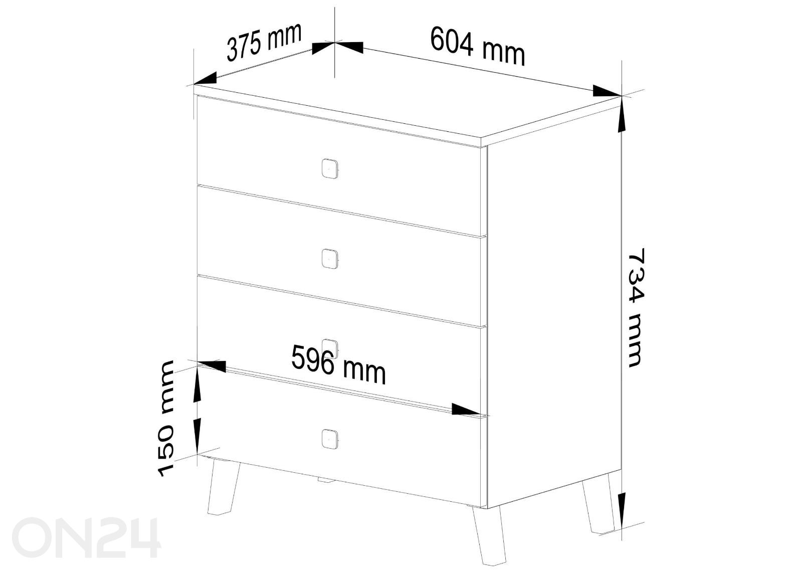 Lipasto Mobi 60 cm kuvasuurennos mitat